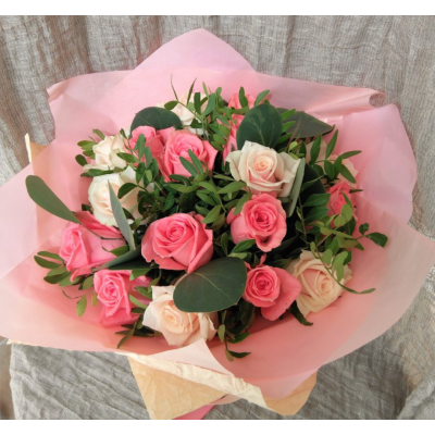 Букет цветов "Розовый рай"